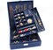 Two-Layer Jewelry Box Organizer Display Storage case with Lock (Deep Blue)